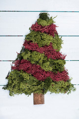 Christmas tree made from moss
