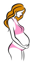 Obraz na płótnie Canvas expectant mother