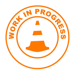 work in progress on web button orange