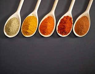 various kinds of spices