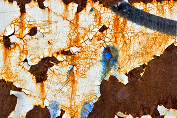 Rusty metal plate as background