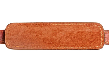 Leather Label isolated on white background