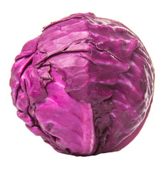 Fototapeta premium Whole red cabbage over white background