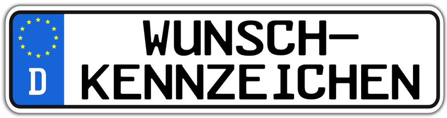 Wunschkennzeichen Schild #141128-svg12