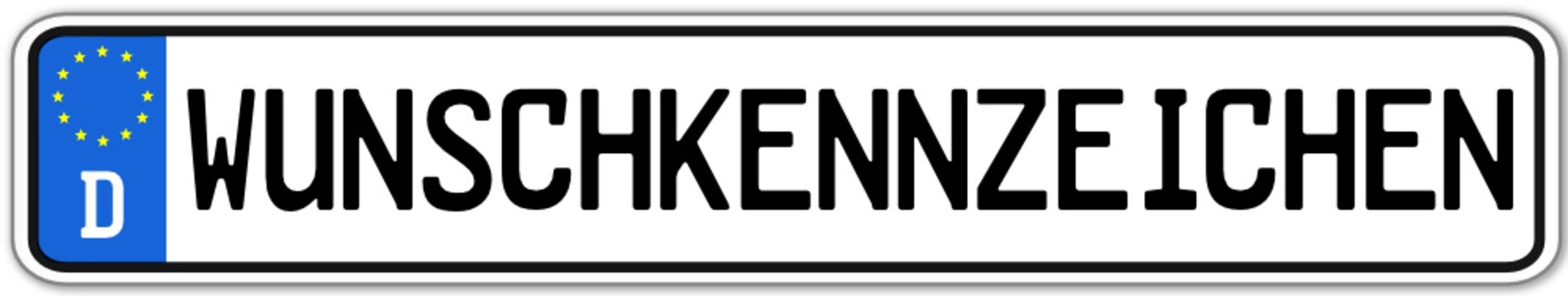 Wunschkennzeichen Schild  #141128-svg11