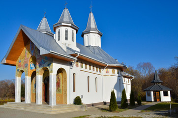 Fototapeta na wymiar Orthodox Christian monastery in Hadambu village, Iasi - Romania