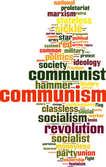 Communism word cloud concept. Vector illustration