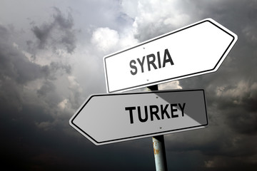 Syria and Turkey directions.