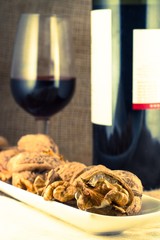 walnuts and red wine