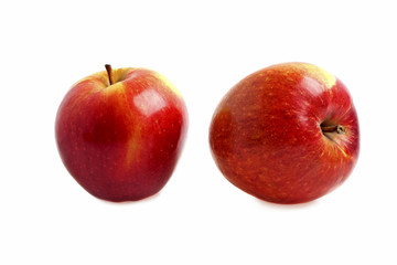 Red apples isolated on a white background
