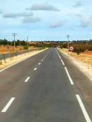 Asphalt road in Morocco