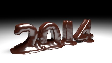 3d Grafik Jahr zerfliesst