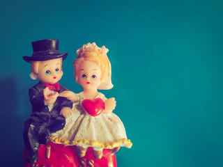 vintage toy the lover in vintage color tone
