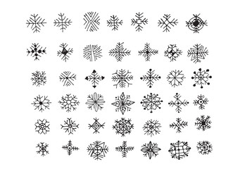 Snowflakes icon collection