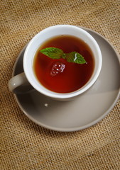 mint with tea