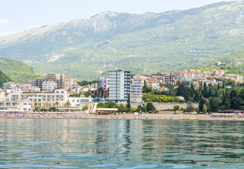 Fototapeta na wymiar Montenegro beach resort of the Adriatic Sea