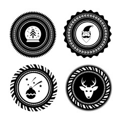 vector christmas label set