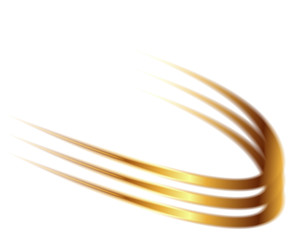 Dynamic golden abstract motion on white background vector