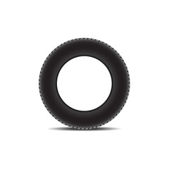 Car tire with shadow