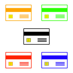 credit card icon vector