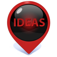 Ideas  pointer icon on white background