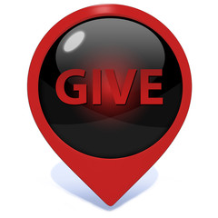 Give pointer icon on white background