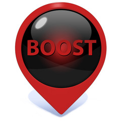 Boost pointer icon on white background