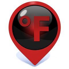 fahrenheit pointer icon on white background