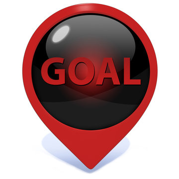Goal pointer icon on white background