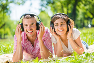 Couple in park