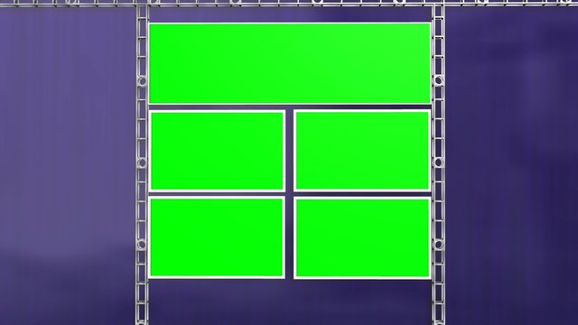 Virtual Studio Green Screen Video Wall Background Animation