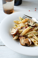 Tasty pasta with sauce