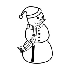 Christmas snowman vector