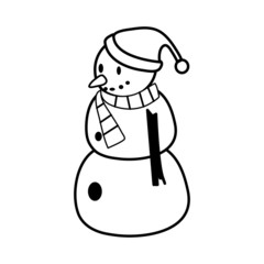 Christmas snowman vector