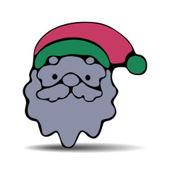 santa claus face vector