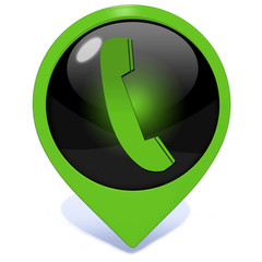 phone pointer icon on white background