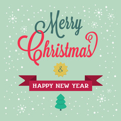 Merry Christmas and Happy New Year poster design