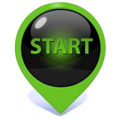 start pointer icon on white background