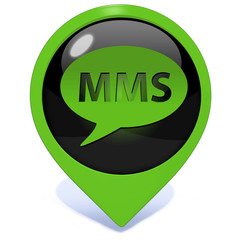 mms pointer icon on white background