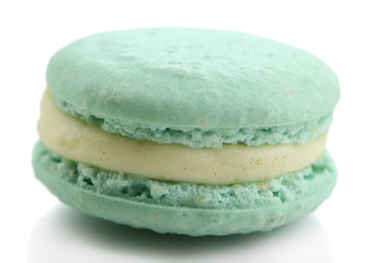Gentle colorful macaroon isolated on white