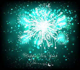 happy new year background black and blue
