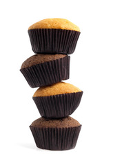 Muffins isolated on a white background