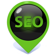 Seo pointer icon on white background