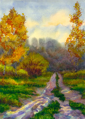 Obraz premium Autumn rain