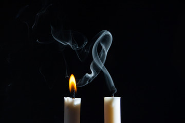 Two candle smoke