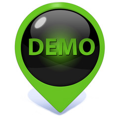 Demo pointer icon on white background