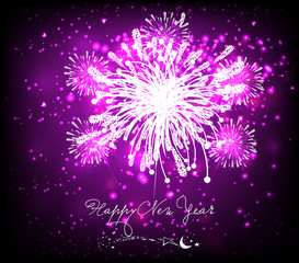 happy new year background black and purple