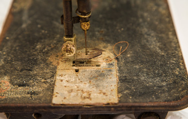 Needle on a Grungy Old Sewing Machine