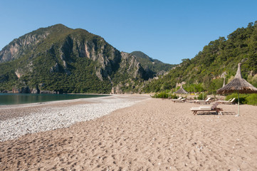 Beach at Cirali, the Turkish Riviera (Turkey)