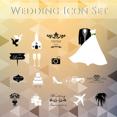 Wedding Planner Icons and Infographics